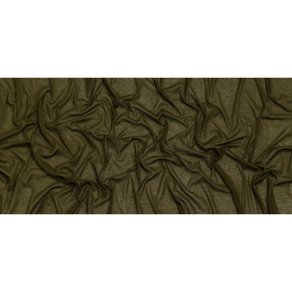 Lightweight Cotton Interlock Knit - Army Green - Designer Deadstock Full