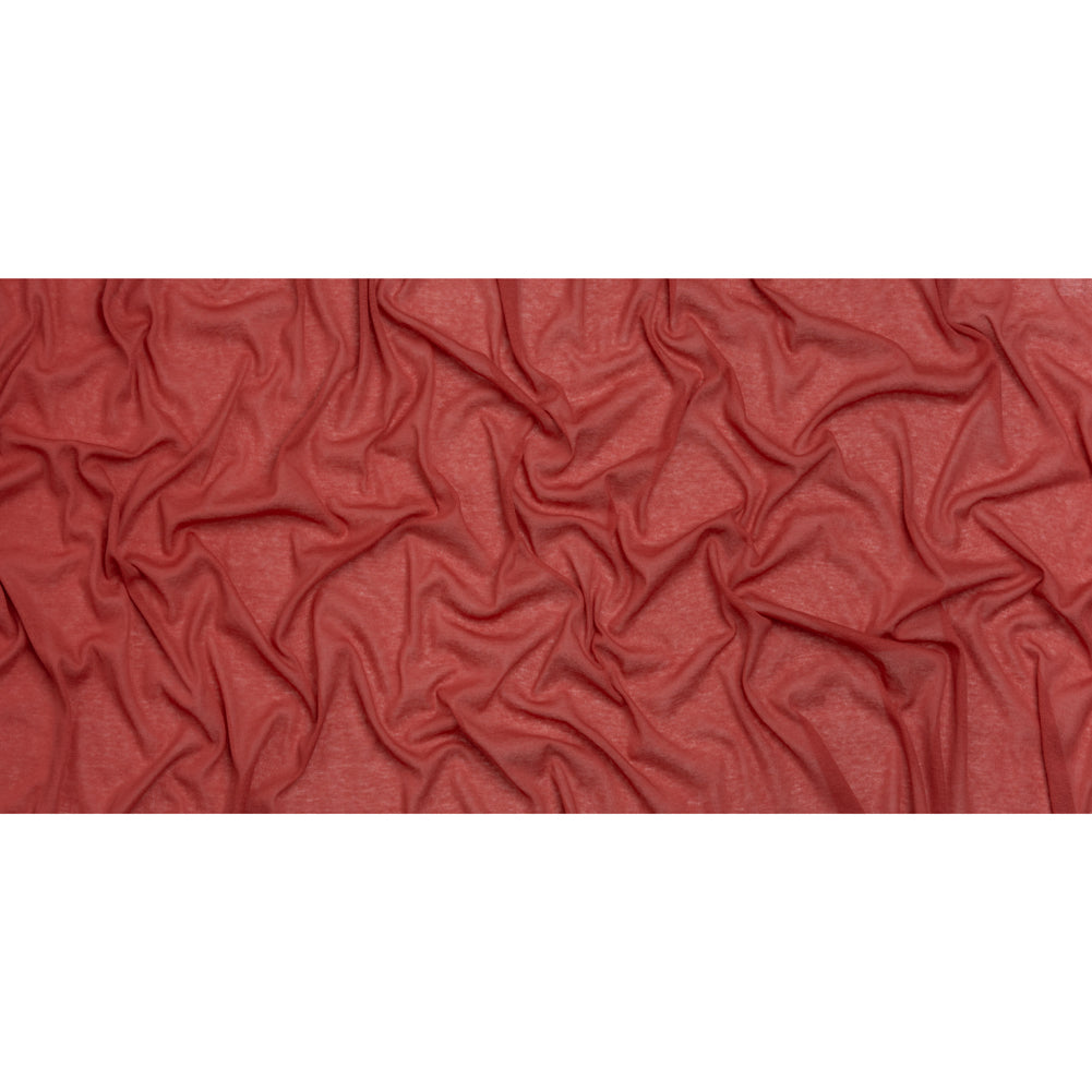 Lightweight Cotton Interlock Knit - Muted Red - Designer Deadstock Full