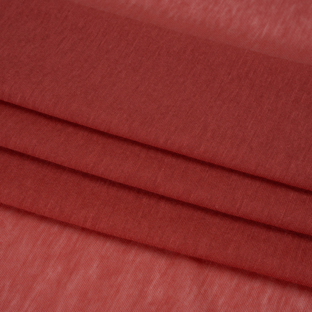 Featherweight Rayon Jersey - Light Red - Designer Deadstock Folded