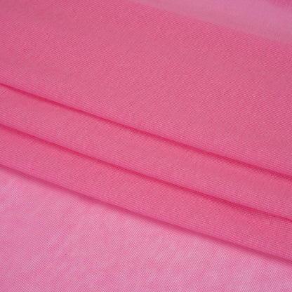 Featherweight Cotton Interlock Knit - Carnation Pink - Designer Deadstock Folded