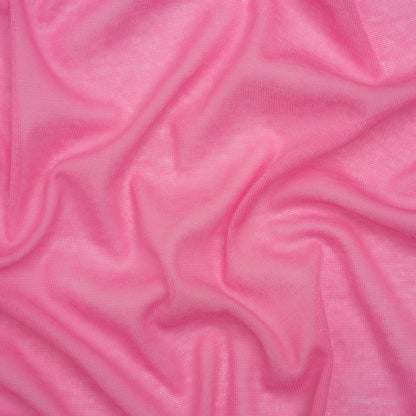 Featherweight Cotton Interlock Knit - Carnation Pink - Designer Deadstock