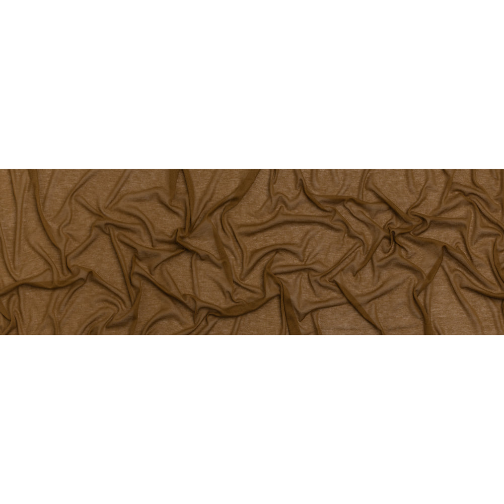 Lightweight Polyester Interlock Knit - Golden Brown - Designer Deadstock Full