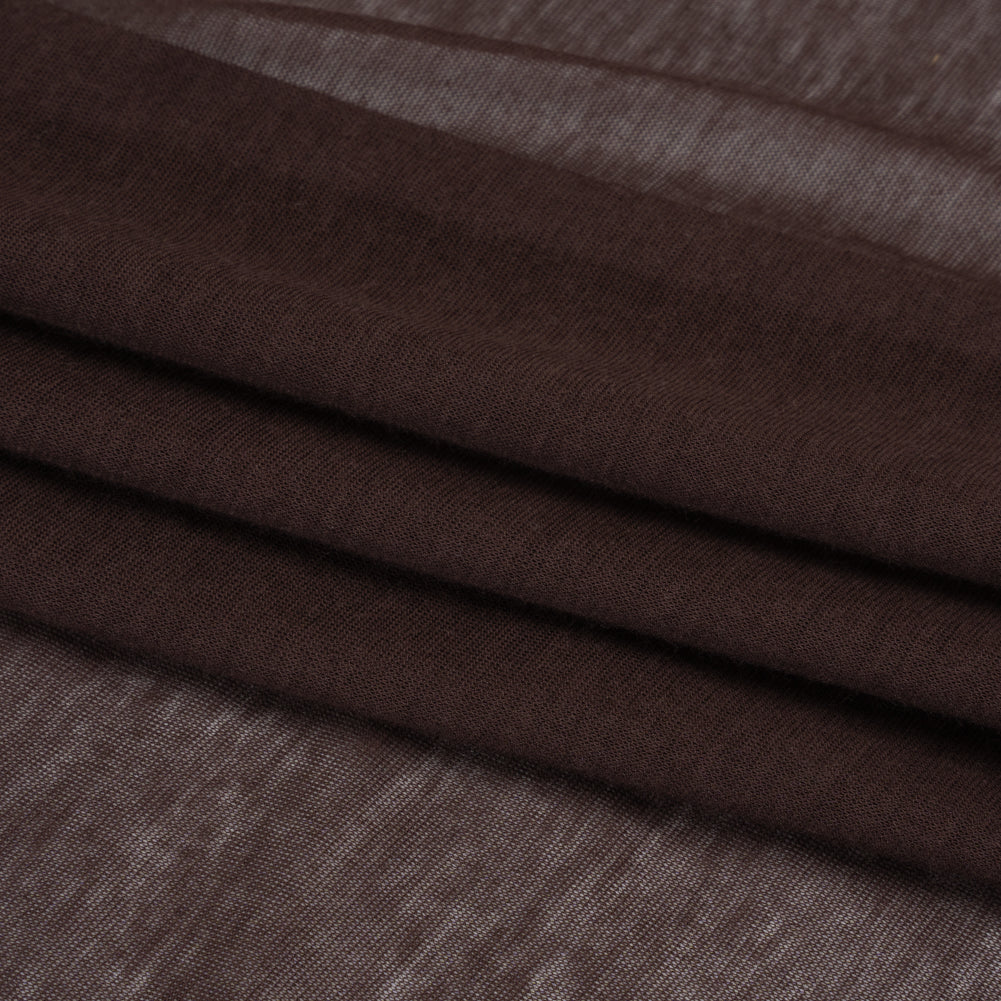 Featherweight Rayon Jersey - Dark Brown - Designer Deadstock Folded