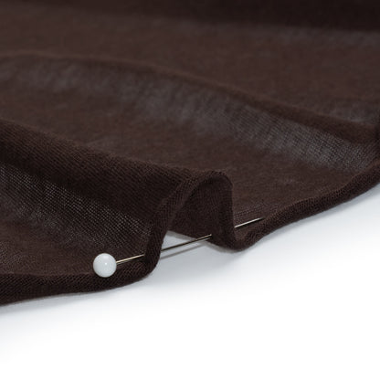 Featherweight Rayon Jersey - Dark Brown - Designer Deadstock Detail