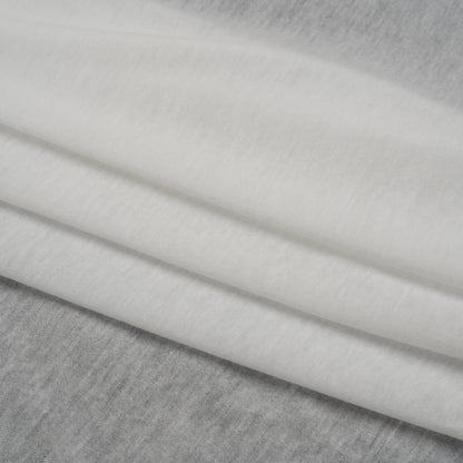 Featherweight Soft Cotton Jersey - Bright White - Designer Deadstock Folded