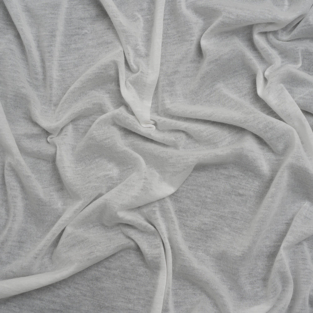 Featherweight Soft Cotton Jersey - Bright White - Designer Deadstock