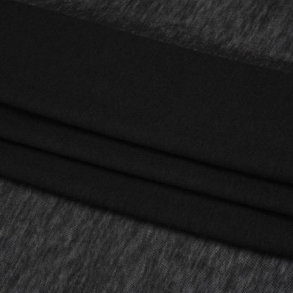 Featherweight Rayon Jersey - Black - Designer Deadstock Folded