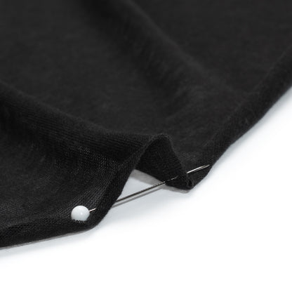 Featherweight Rayon Jersey - Black - Designer Deadstock Detail
