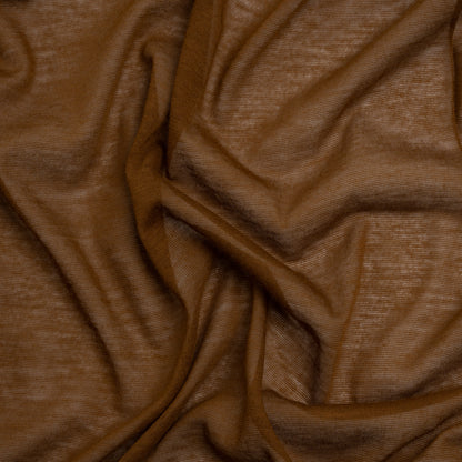 Featherweight Cotton Jersey - Warm Brown - Designer Deadstock