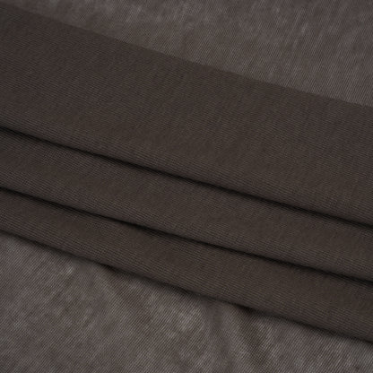Lightweight Rayon Interlock Knit - Dark Gray - Designer Deadstock Folded