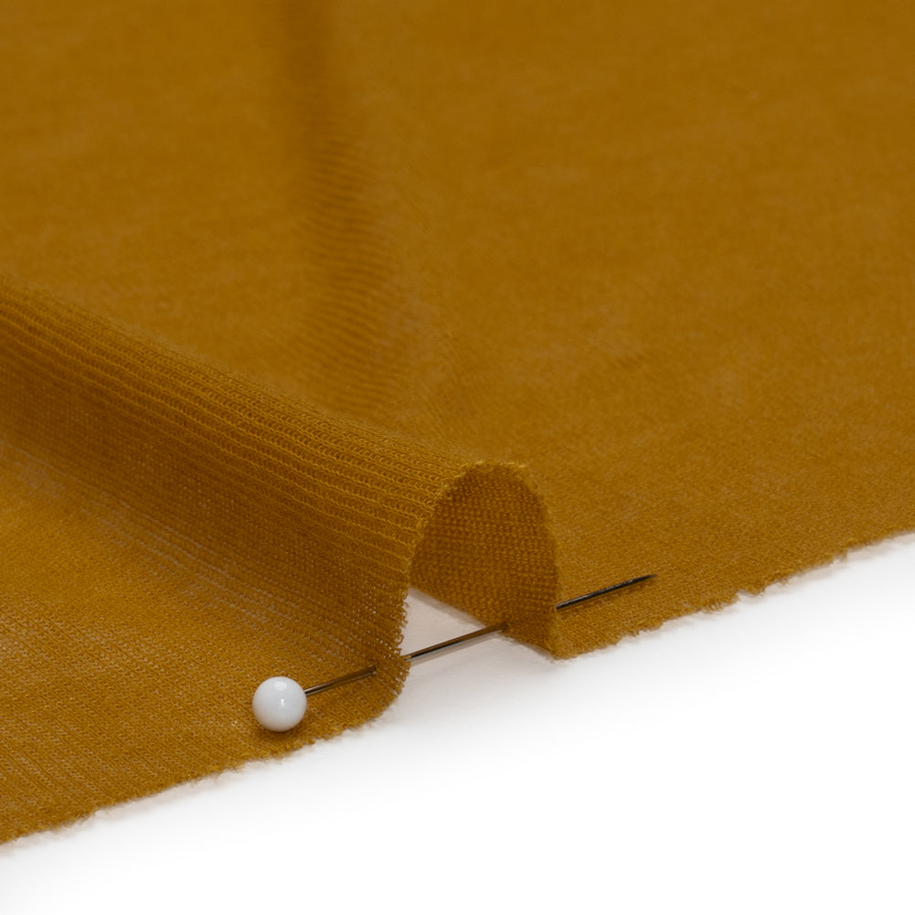 Lightweight Cotton Interlock Knit - Mustard Gold - Designer Deadstock Detail