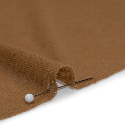 Lightweight Cotton Interlock Knit - Tan - Designer Deadstock Detail