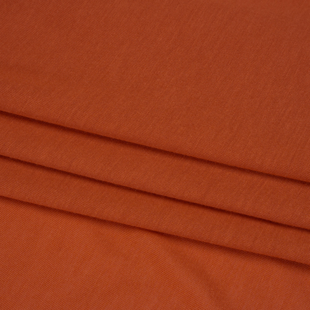 Polyester Jersey - Dark Orange - Designer Deadstock Folded