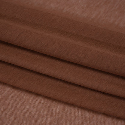 Featherweight Rayon Jersey - Auburn Brown - Designer Deadstock Folded