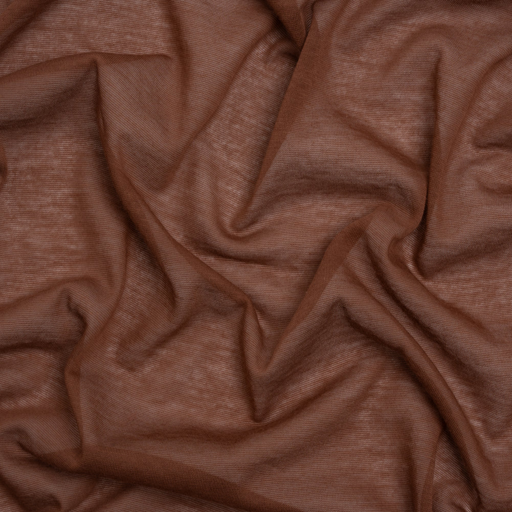 Featherweight Rayon Jersey - Auburn Brown - Designer Deadstock