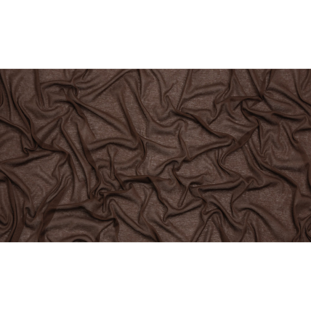 Featherweight Cotton Interlock Knit - Dark Brown - Designer Deadstock Full