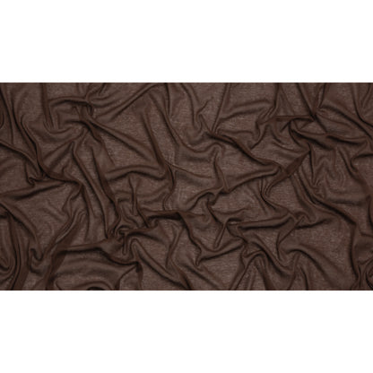 Featherweight Cotton Interlock Knit - Dark Brown - Designer Deadstock Full