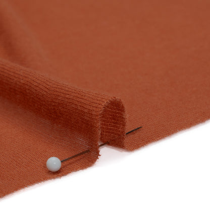 Lightweight Rayon Interlock Knit - Burnt Orange - Designer Deadstock Detail
