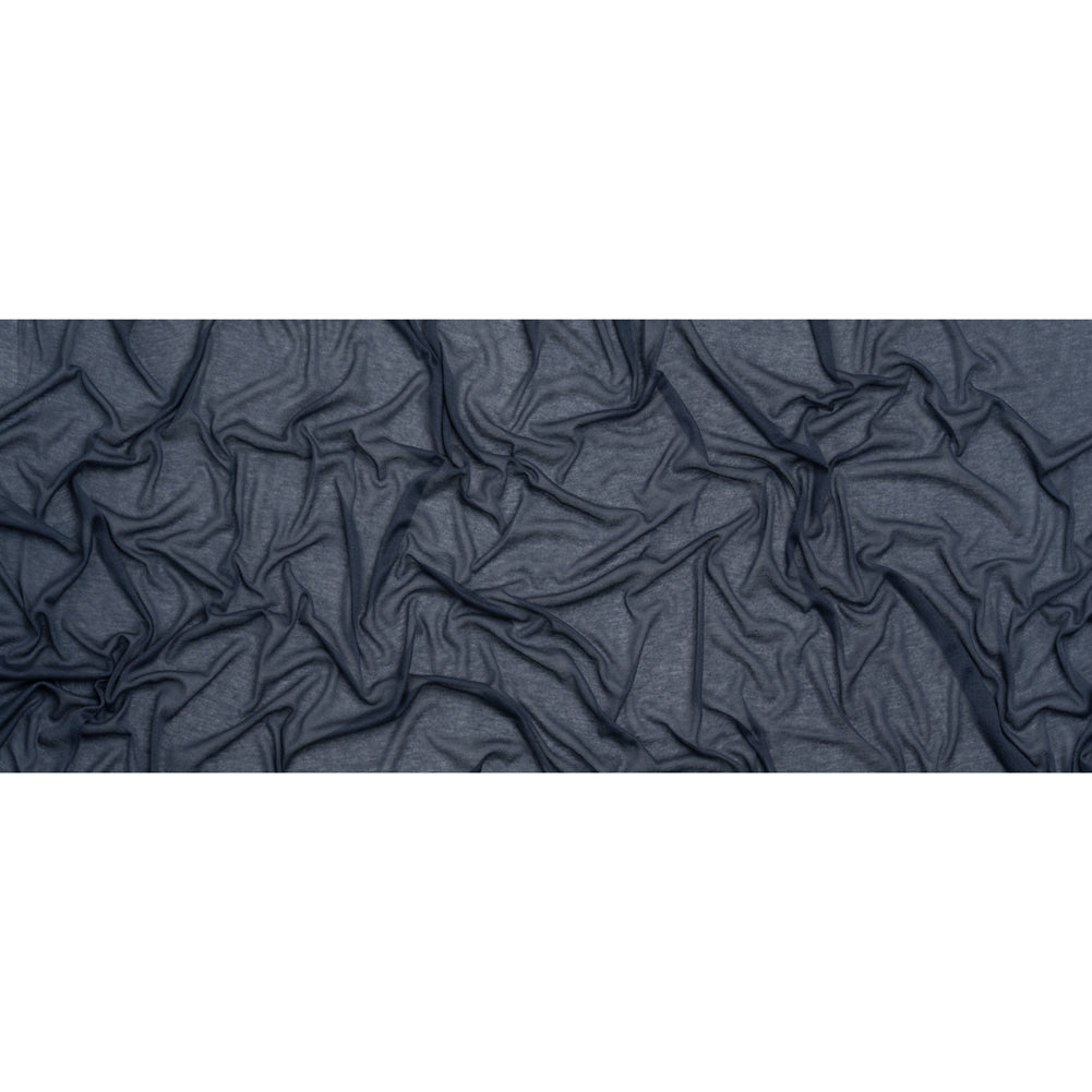 Lightweight Polyester Interlock Knit - Iris Blue - Designer Deadstock Full