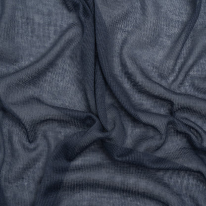 Lightweight Polyester Interlock Knit - Iris Blue - Designer Deadstock