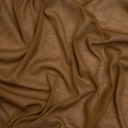 Lightweight Cotton Interlock Knit - Brown Sugar - Designer Deadstock