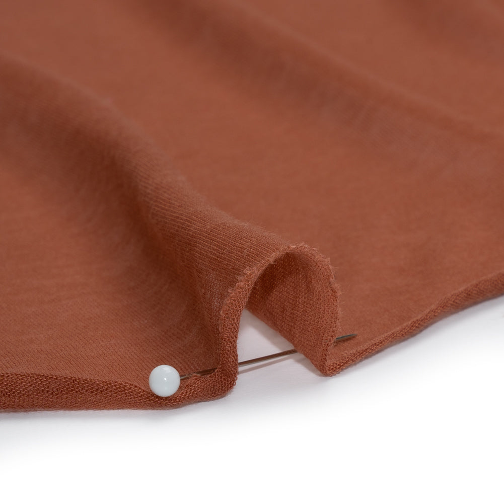Featherweight Rayon Jersey - Dusty Orange - Designer Deadstock Detail