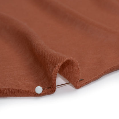 Featherweight Rayon Jersey - Dusty Orange - Designer Deadstock Detail