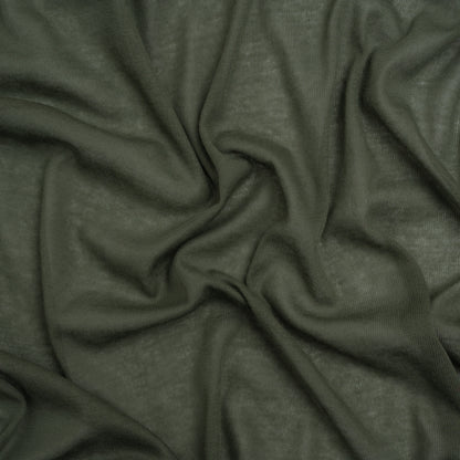 Lightweight Cotton Interlock Knit - Lichen Green - Designer Deadstock