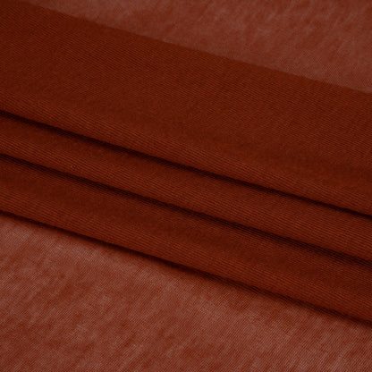 Lightweight Rayon Interlock Knit - Dark Orange - Designer Deadstock Folded