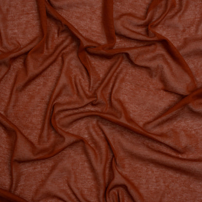 Lightweight Rayon Interlock Knit - Dark Orange - Designer Deadstock