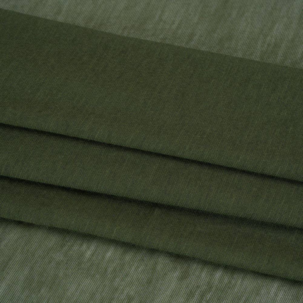 Featherweight Cotton Jersey - Herb Green - Designer Deadstock Folded