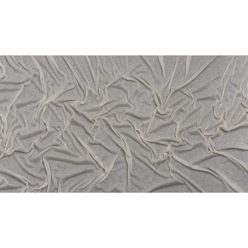 Lightweight Polyester Interlock Knit - Ivory - Designer Deadstock Full