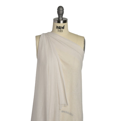 Lightweight Polyester Interlock Knit - Ivory - Designer Deadstock Drape