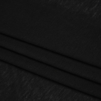 Lightweight Rayon Jersey - Black - Designer Deadstock Folded