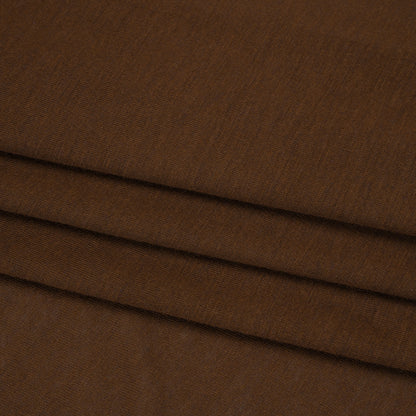 Lightweight Wool and Rayon Jersey - Brown - Designer Deadstock Folded