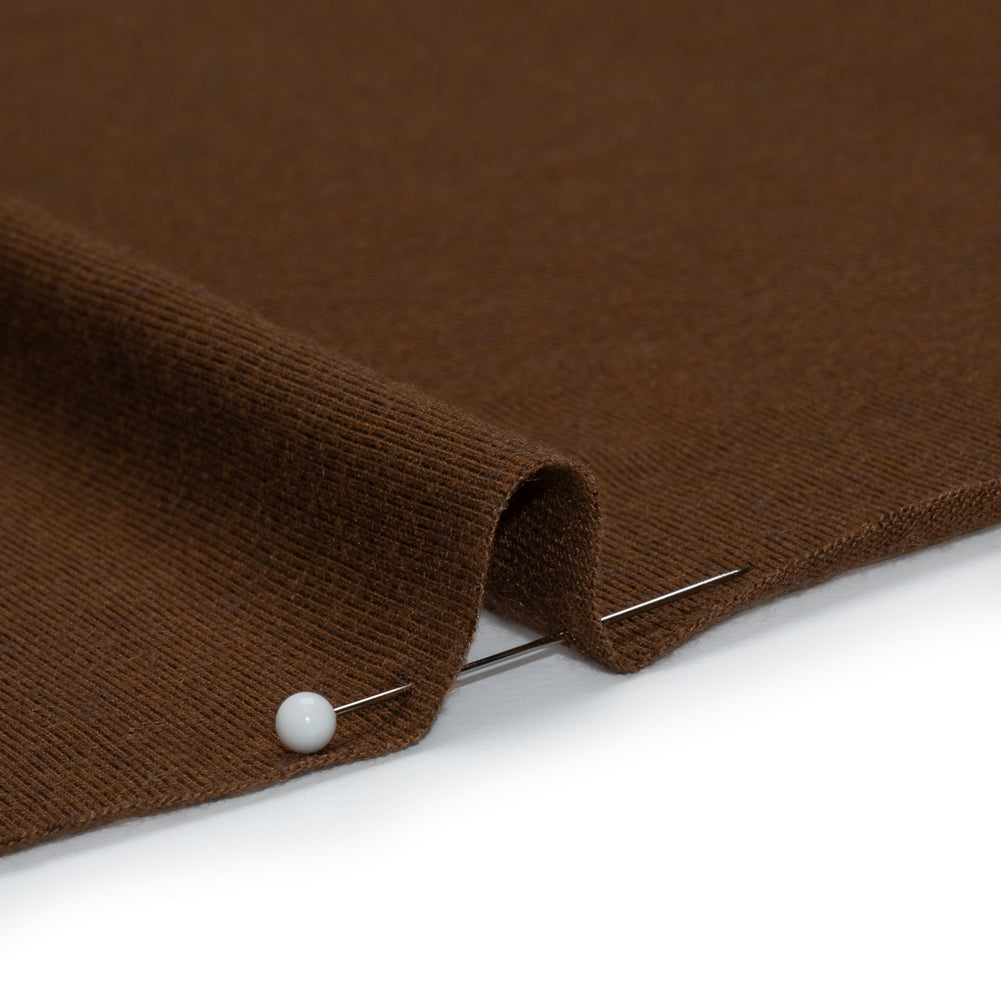 Lightweight Wool and Rayon Jersey - Brown - Designer Deadstock Detail