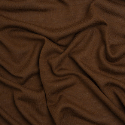 Lightweight Wool and Rayon Jersey - Brown - Designer Deadstock