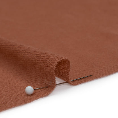 Lightweight Cotton Interlock Knit - Dusty Orange - Designer Deadstock Detail