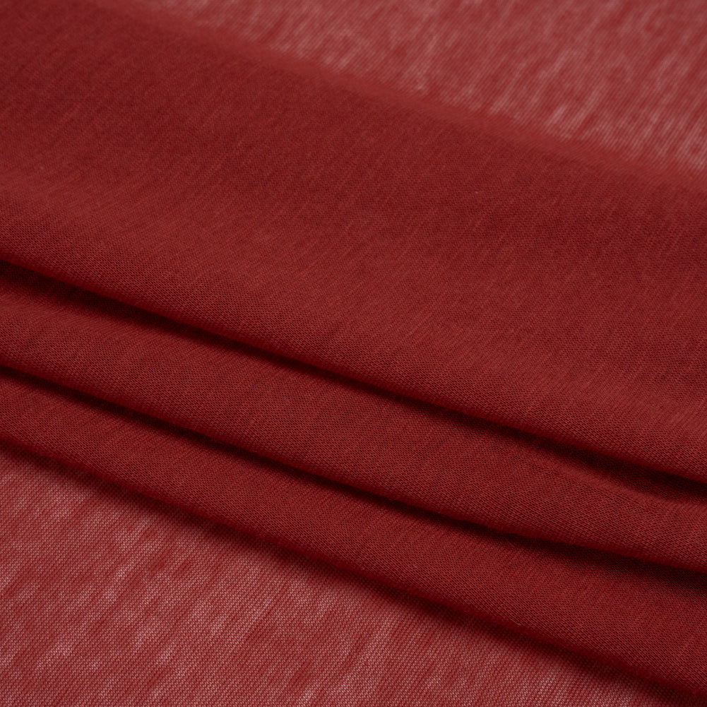 Featherweight Rayon Jersey - Wine Red - Designer Deadstock Folded