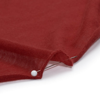 Featherweight Rayon Jersey - Wine Red - Designer Deadstock Detail