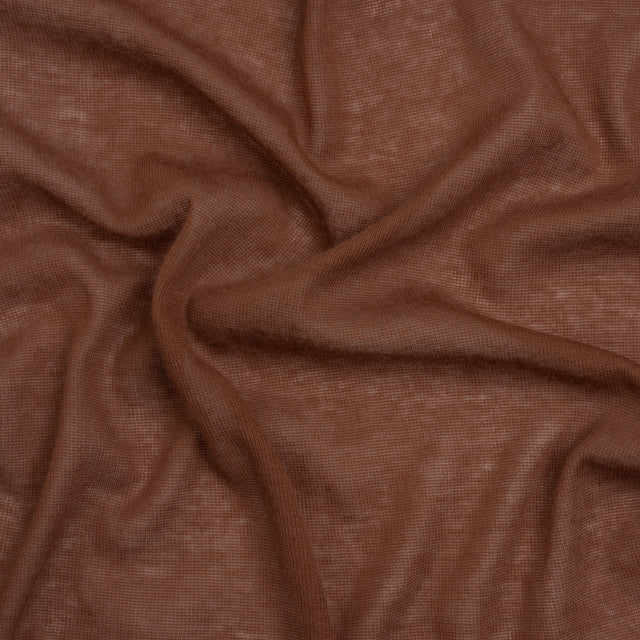 Featherweight Cotton Interlock Knit - Auburn - Designer Deadstock