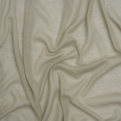 Lightweight Polyester Interlock Knit - Light Gray - Designer Deadstock
