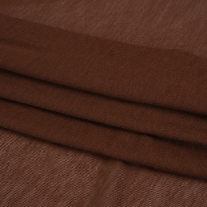 Lightweight Cotton Jersey - Russet Brown - Designer Deadstock Folded
