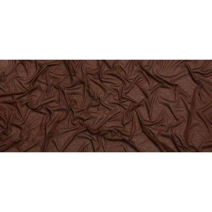 Lightweight Cotton Jersey - Russet Brown - Designer Deadstock Full