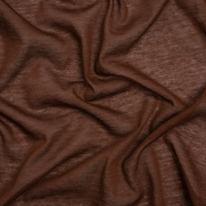 Lightweight Cotton Jersey - Russet Brown - Designer Deadstock