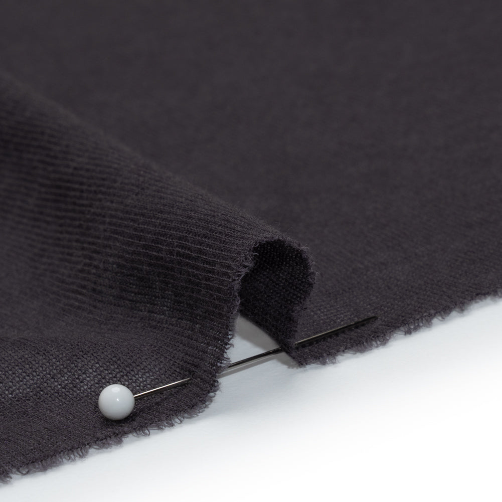 Featherweight Cotton Interlock Knit - Plum - Designer Deadstock Detail
