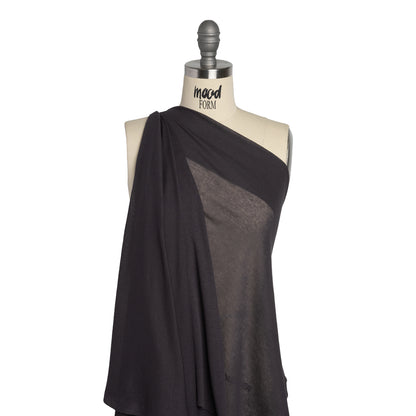 Featherweight Cotton Interlock Knit - Plum - Designer Deadstock Drape
