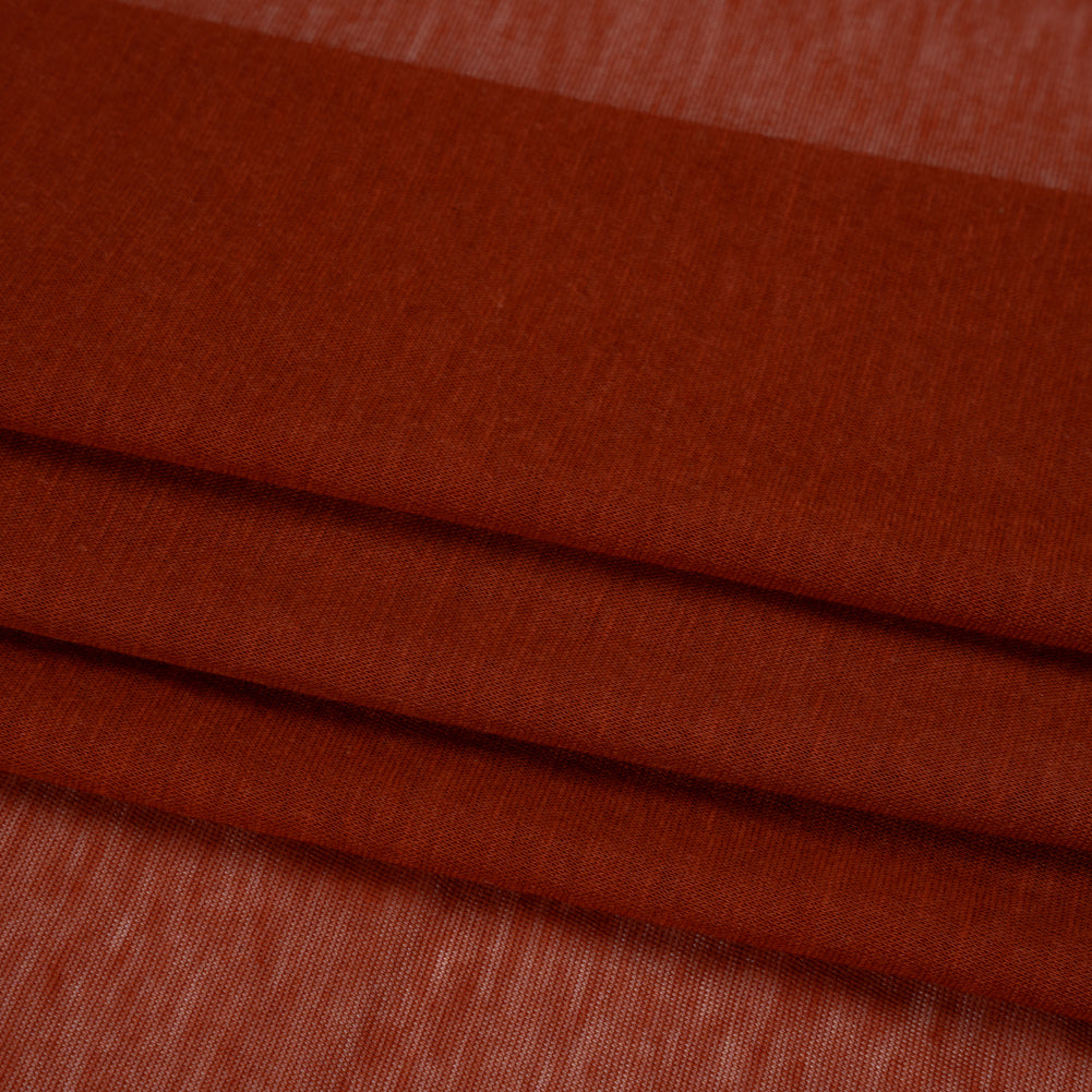 Featherweight Rayon Jersey - Dark Orange - Designer Deadstock Folded