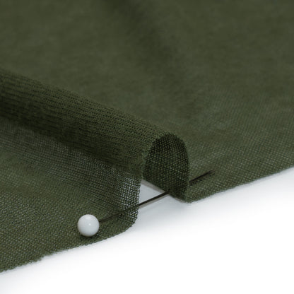Featherweight Cotton Interlock Knit - Kale Green - Designer Deadstock Detail