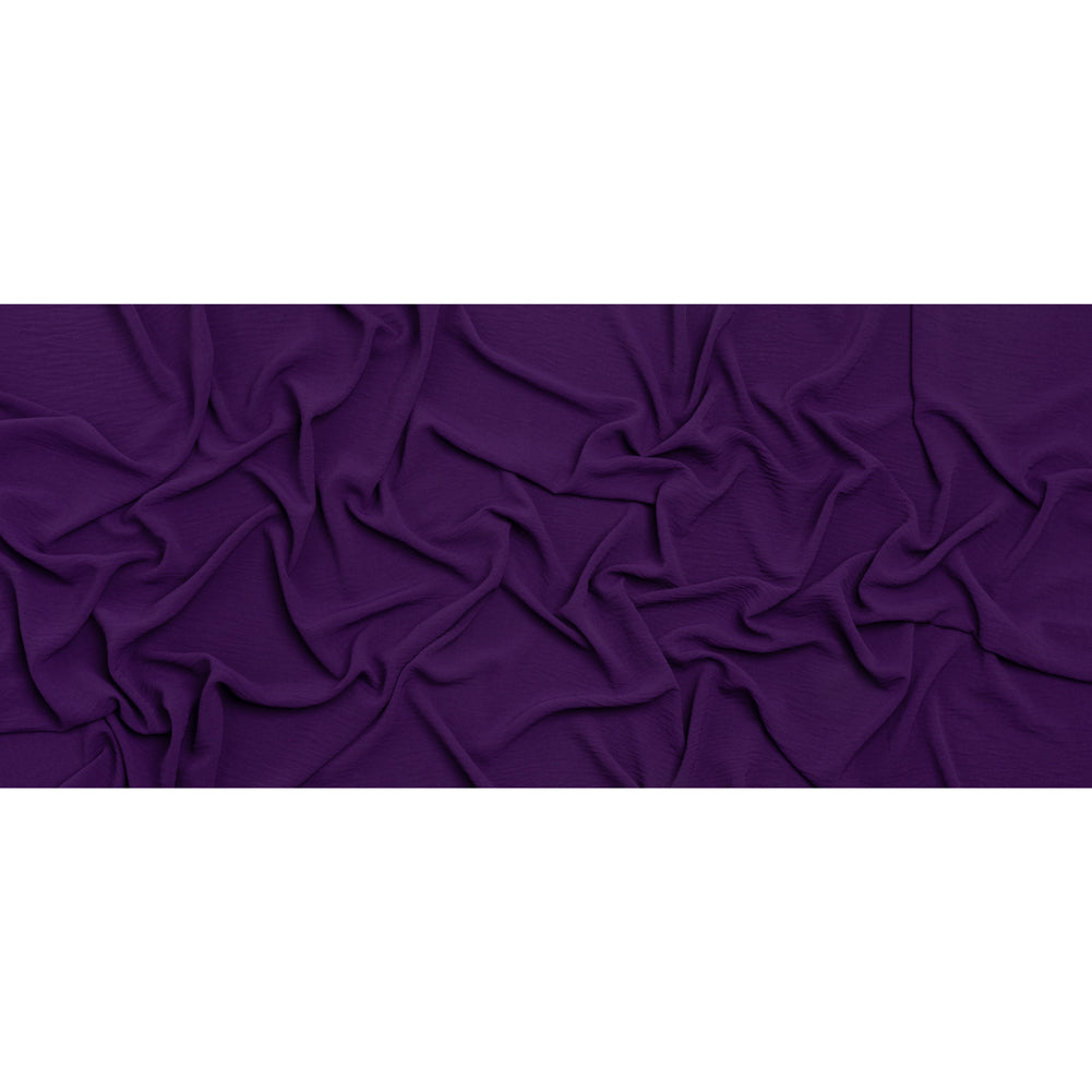 Polyester Crepe - Royal Purple - Designer Deadstock